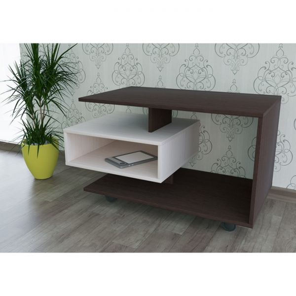 Стол журнальный С4, 900х480х510, Венге/Дуб молочный