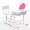 Растущая парта со стулом S03, розовая, ростовая группа №3-4