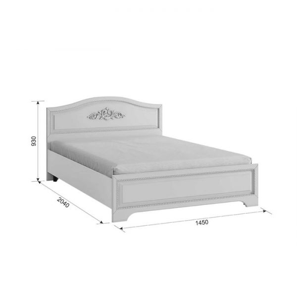 Спальный гарнитур Белла №2 (Комплект 4 предметов) белый/джелато софт