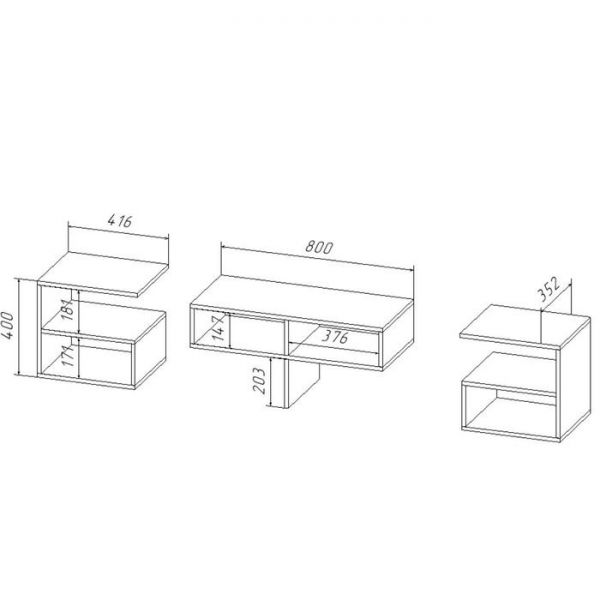 Тумба под ТВ Агрия, 1400х352х400, Белый