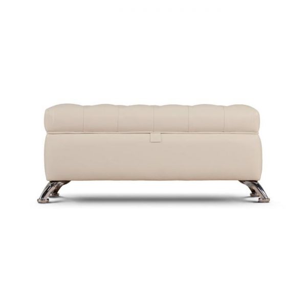 Банкетка «Рондель» с ПМ, 950 ? 410 ? 420 мм, экокожа, цвет взбитые сливки