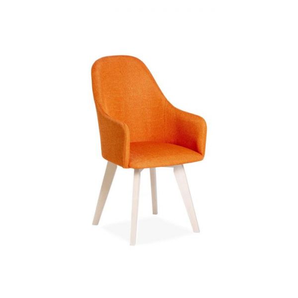 Стул Дэгни Мидеа 11 оранжевый/ Стандарт массив Молочный дуб