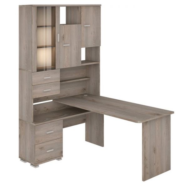 Стол компьютерный «СР 620/160», 1300 ? 1600 ? 2160 мм, левый, цвет белый