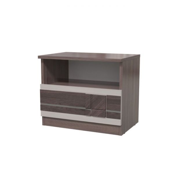 Тумба прикроватная ПРЕЗЕНТ Бодега темный/светлый МДФ бодега темный