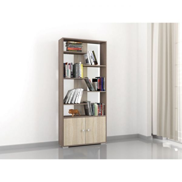 Стеллаж Ромео-4 800x250x1800 ясень шимо темный /дуб сонома