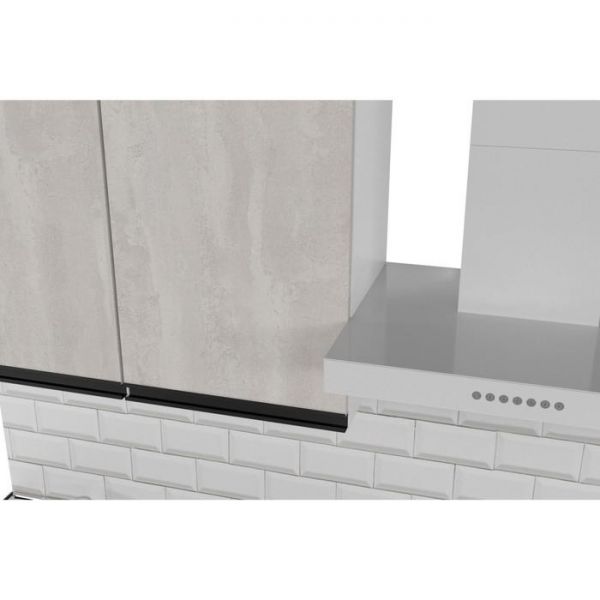 Кухонный гарнитур Сюита медиум 1400х600 Бетон светлый/Белый