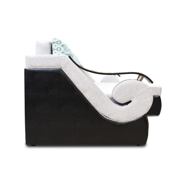 Диван «Дубаи 2» с оттоманкой, ППУ, правый угол, цвет монтана 273 / астор 900 / султан блю