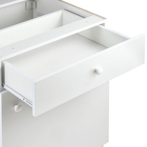 Шкаф напольный с 1 ящиком Гамма 600х580х820 Белый/Белый