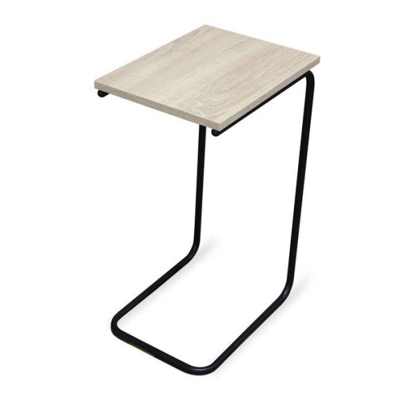 Столик приставной 400х300х640 дуб беленый/черный муар