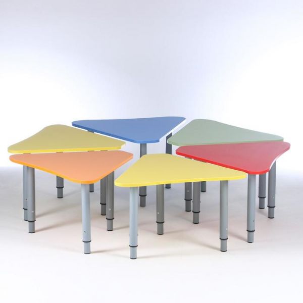 Стол "Лепесток" на м. ножках D1400х460-580 , ЛДСП  цветной