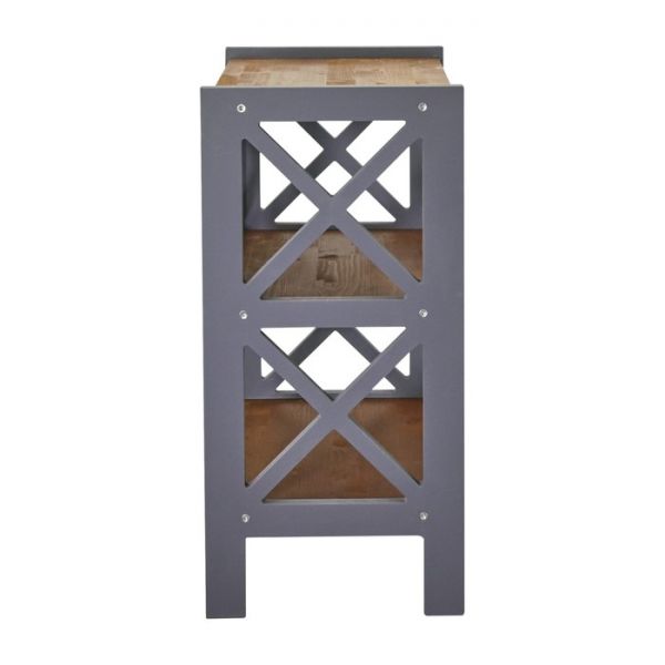 Стеллаж Лофт, полки из натурального дерева (63х42,2х31,6) Цвет полок Орех