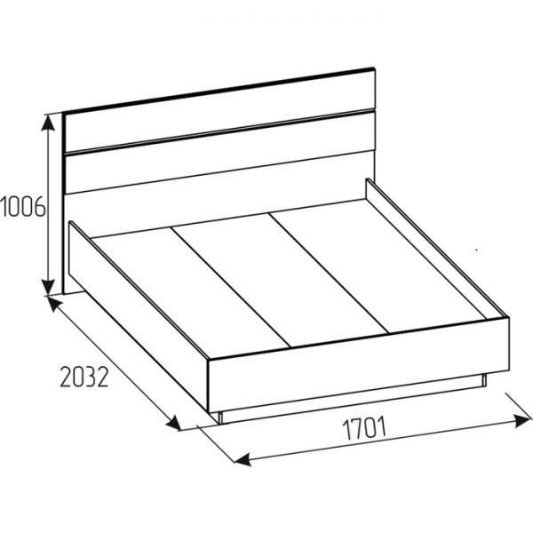 Кровать Люкс «Монако 388»», 1400 ? 2000 мм, цвет дуб табачный craft / ясень анкор светлый