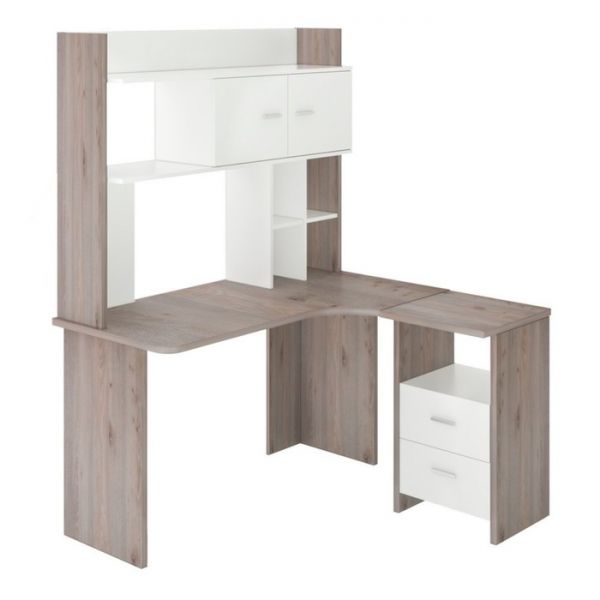 Компьютерный стол, 1300 ? 1200 ? 1785 мм, правый угол, цвет карамель/венге