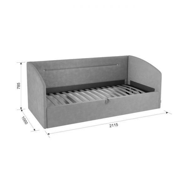 Софа с орт. основанием + ПМ Альба 900х2000 крем (велюр)