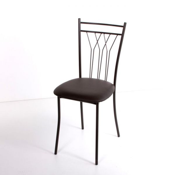 Стул на металлокаркасе Премьер СТ коричневый/слоновая кость