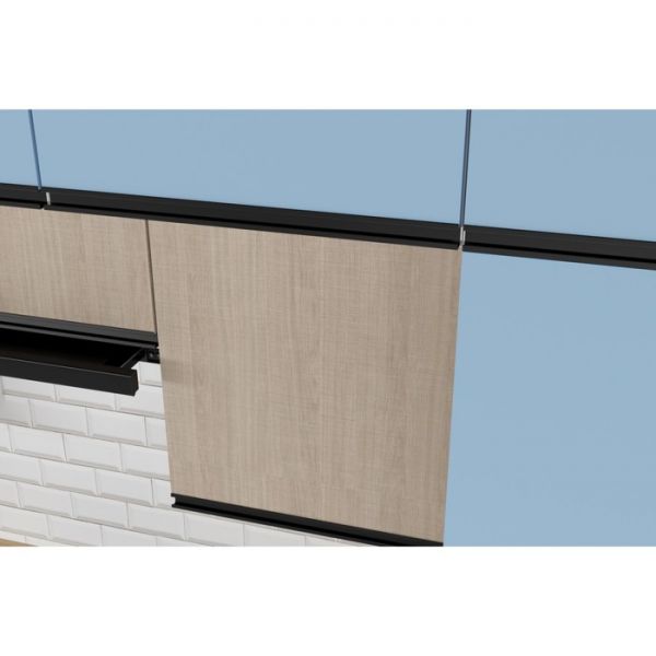 Кухонный гарнитур Агат экстра 3000х600 белый/дуб бунратти/капри/карамель