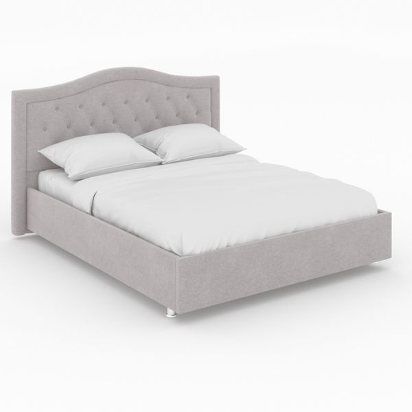 Кровать «Ротонда» без ПМ, 160 ? 200 см, ортопедическое основание, рогожка, цвет серый