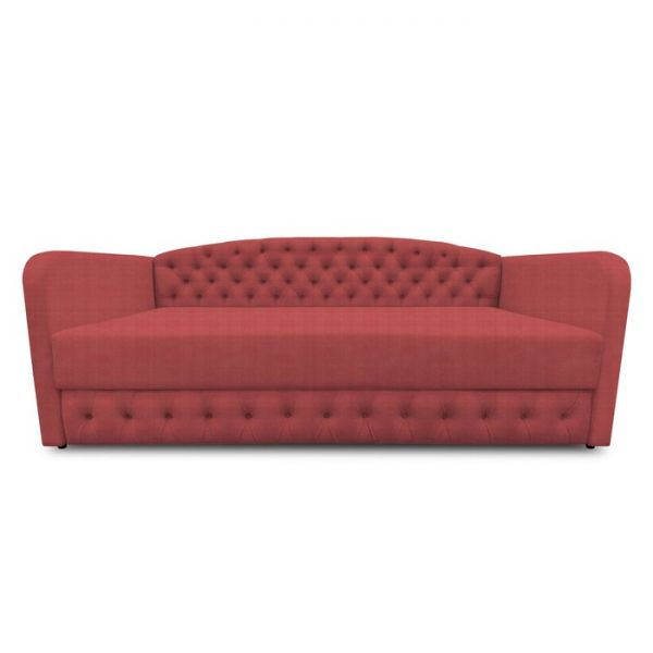 Диван-кровать с каретной стяжкой «Гарвард 2», велюр, цвет shaggy wine