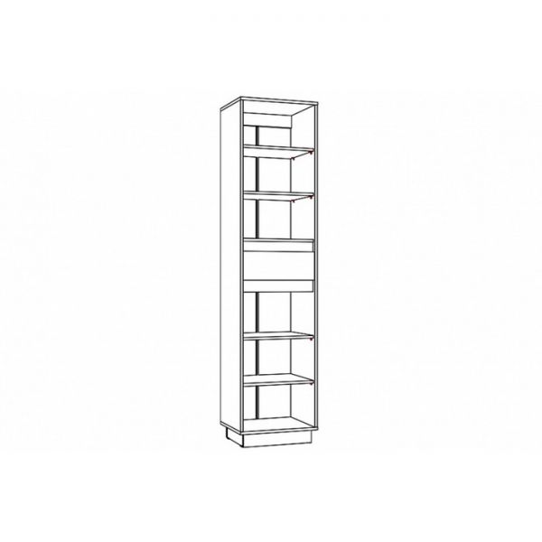 Шкаф для одежды Virginia НМ 11.81, 488х400х2046, Белый Скандинавский/Ясень Анкор темный