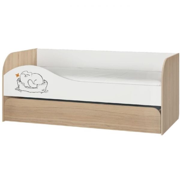 Кровать двухуровневая «Кот 900.1», цвет туя светлая / белый