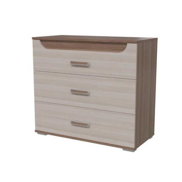 Комод ПАЛЬМИРА 900х430х810 Ясень шимо темный/светлый