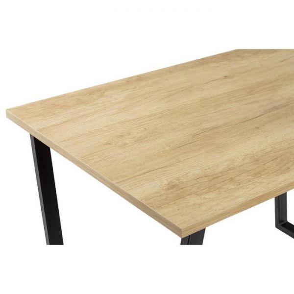 Стол АТЛАНТ-02 1200/1700*800х750 Дуб Небраска/Опора АТЛАНТ-Черный матовый