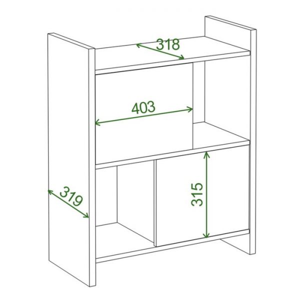 Стеллаж, 700 ? 320 ? 850 мм, цвет белый жемчуг
