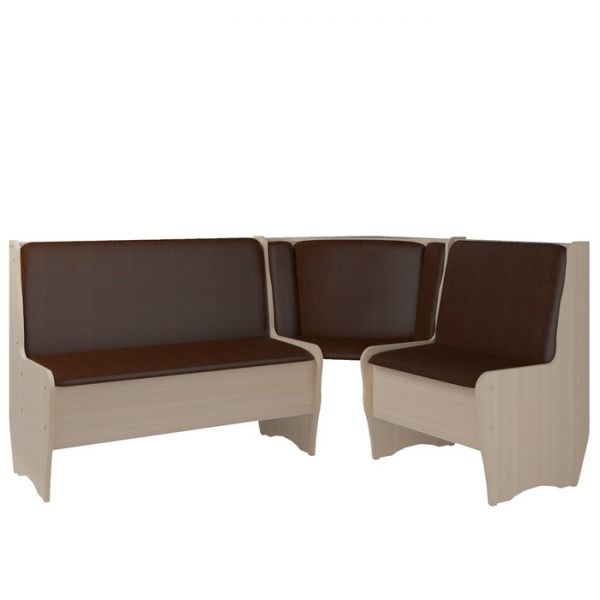 Кухонный уголок Трапэзи ЭНА 1644х1244х830 без стола САЛАМАНДЕР-рыжий /Дуб Девонширский