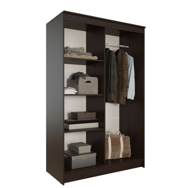 Шкаф-купе Элегант 1, 1260х2000х590, Белый гладкий