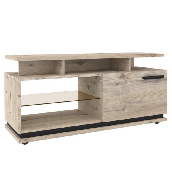 Тумба ТВ малая Nature 333, 1136 ? 400 ? 537 мм, цвет гаскон пайн / чёрный