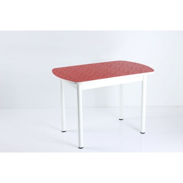 Стол раздвижной Созвездие Стин 2, 1100(1420)х700х760, Белый/Алое/Крашеные прямые