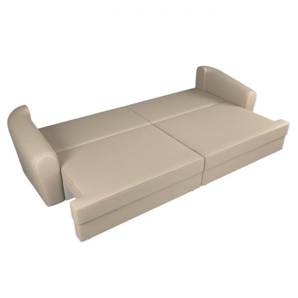 Прямой диван «Милтон», механизм еврокнижка, экокожа, цвет бежевый