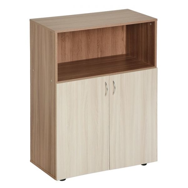 Шкаф для документов средний с нижними дверями 800х420х1165 Ясень шимо светлый/темный