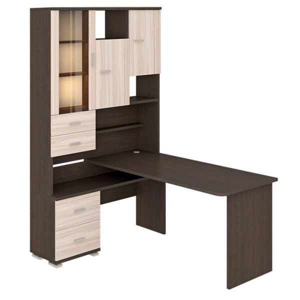 Стол компьютерный «СР 620/160», 1300 ? 1600 ? 2160 мм, левый, цвет белый