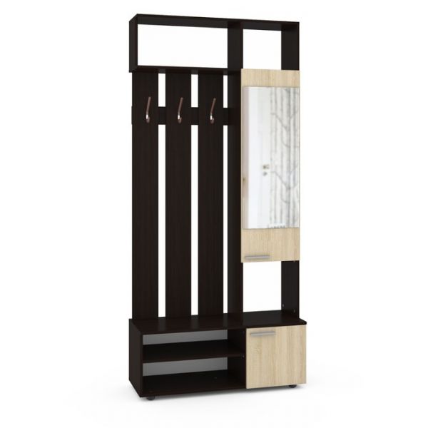 Прихожая Милан, 1000х362х2200, Венге/Дуб сонома