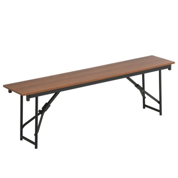 Скамья складная, 1500х300х460, Орех ноче Экко/Черный