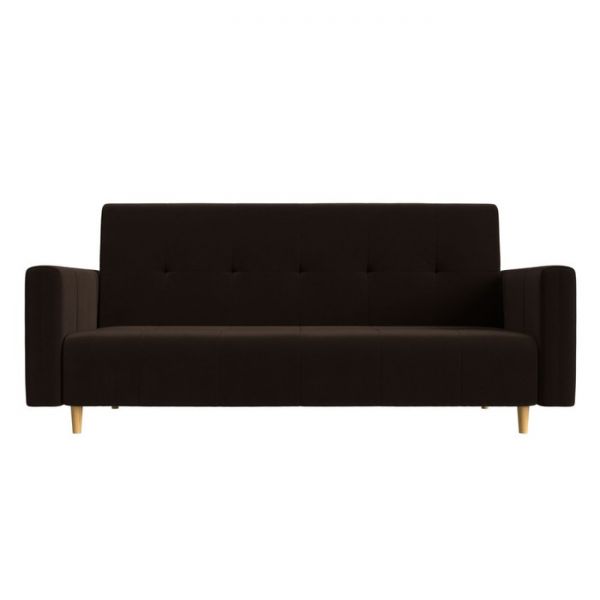 Прямой диван-книжка «Вест», механизм книжка, микровельвет, цвет бежевый