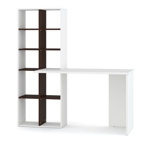 Стол компьютерный Олаф,венге цаво/белый