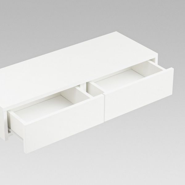 Тумба подвесная с ящиками Дамаск, 800х300х150, Белый