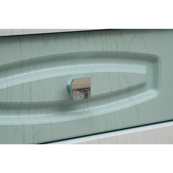 Тумба прикроватная «Венеция 4» с 2-мя ящиками, цвет белый / арктик матовый / деним матовый