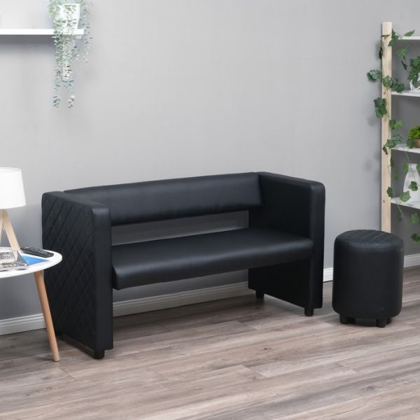 Диван "Йокки" , экокожа черный
