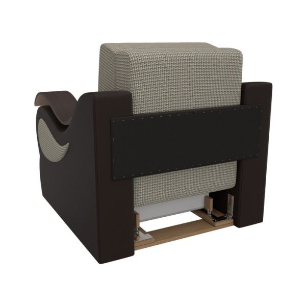 Кресло-кровать «Меркурий», механизм аккордеон, цвет рогожка корфу 02 / коричневый вельвет