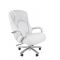 Офисное кресло Chairman 402, кожа, белое
