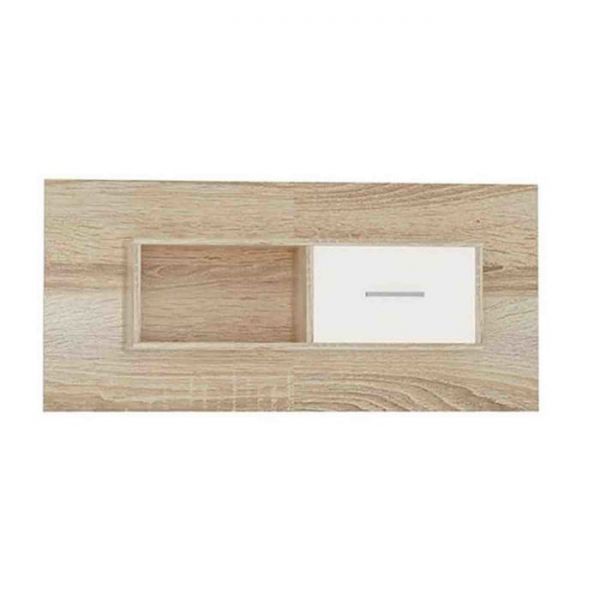 Полка навесная «Стелс», 1 дверь , 1200 ? 230 ? 550 мм, цвет дуб сонома / белый