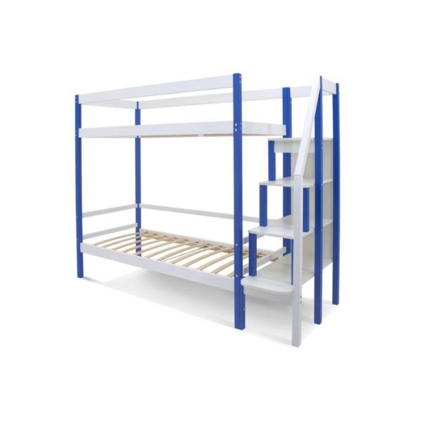 Детская двухъярусная кровать Бельмарко Svogen сине-белый