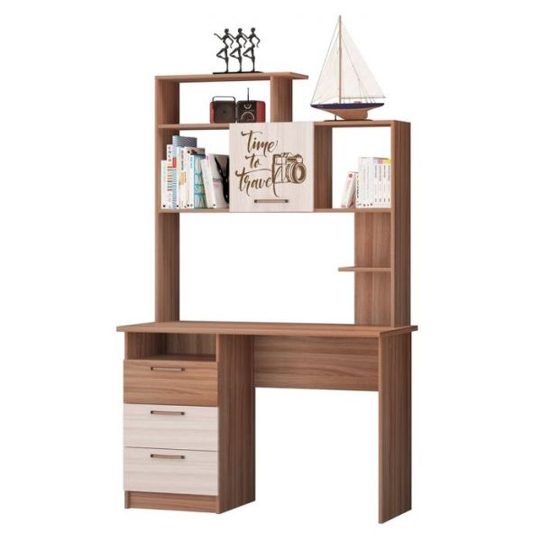 Стол письменный "Вояж", 1240х1240х802 мм, ясень тёмный, ясень светлый