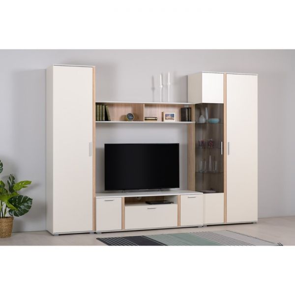 Пенал Лина 13.332, 541х454х2120, Миндаль/Дуб сонома