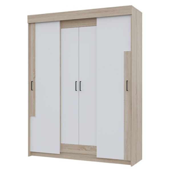 Шкаф-купе Victor, цвет белый/бетон