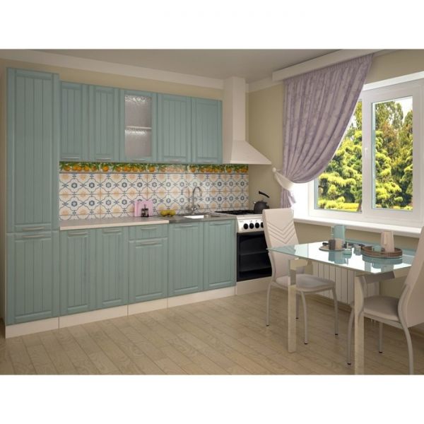 Кухонный гарнитур 2200 9Р  РоялВуд, Голубой прованс 2