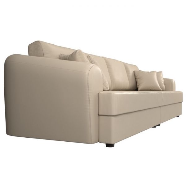 Прямой диван «Милтон», механизм еврокнижка, экокожа, цвет бежевый